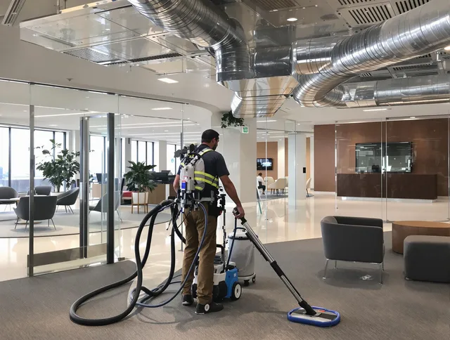 Commercial duct cleaning service by Northbridge Air Duct Cleaning in Northbridge