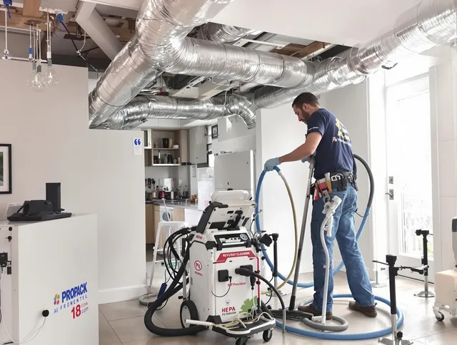 Northbridge Air Duct Cleaning technician performing advanced pure duct cleaning with specialized equipment in Northbridge