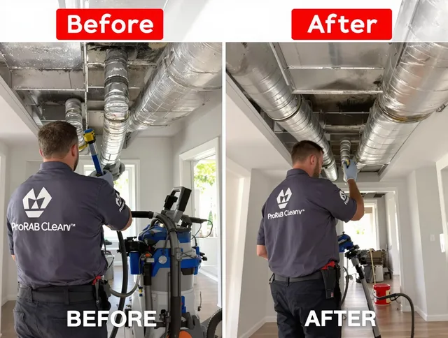 Northbridge Air Duct Cleaning expert performing thorough residential duct cleaning in a Northbridge home